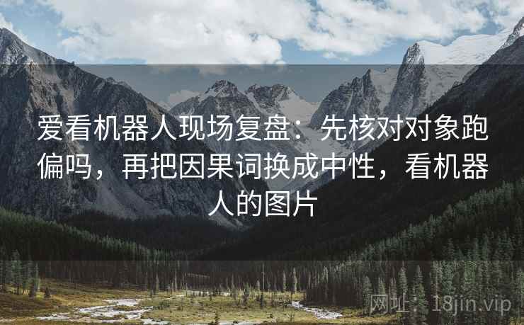 爱看机器人现场复盘：先核对对象跑偏吗，再把因果词换成中性，看机器人的图片